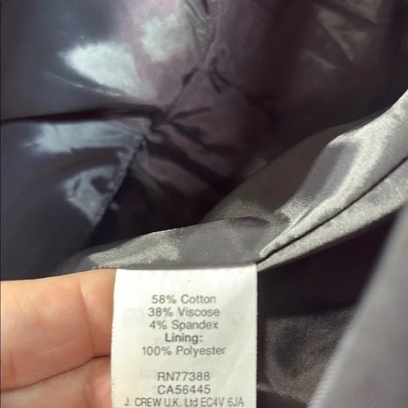 🥖 J. Crew Black stretch, cotton blend single button pleated shoulder Blazer